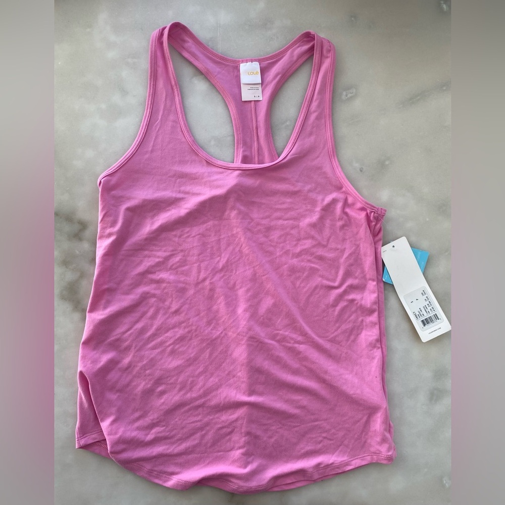 New! Lole fancy tank top activewear pink size small